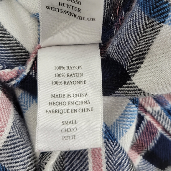 Rails Hunter Long Sleeve Button Down Plaid Flannel Shirt Size Small - Picture 13 of 16